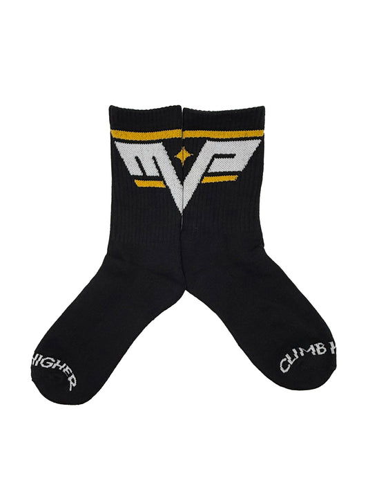 Black & Yellow, Black & Yellow MVP Crew Socks - Men's