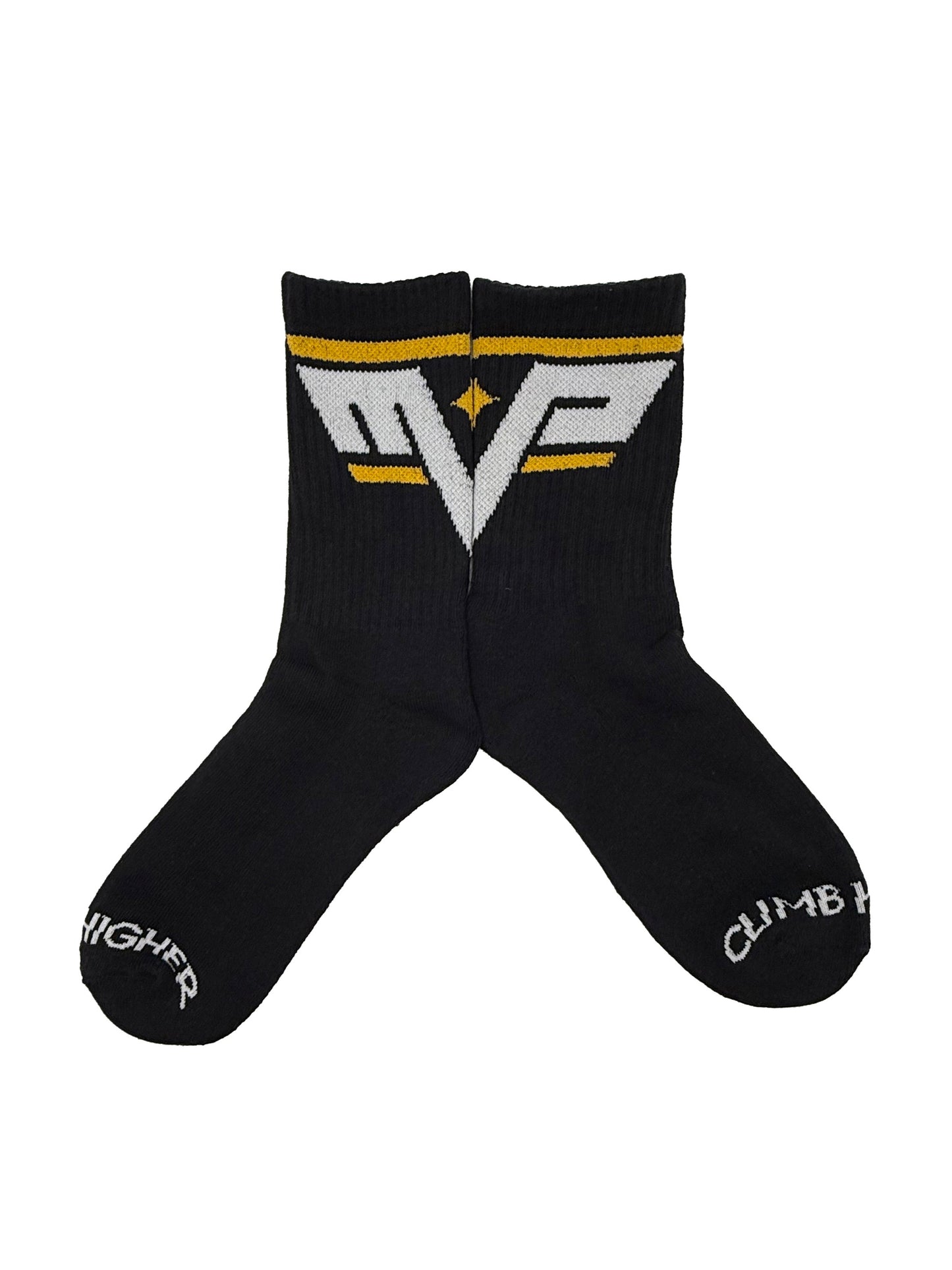 Black & Yellow, Black & Yellow MVP Crew Socks - Men's