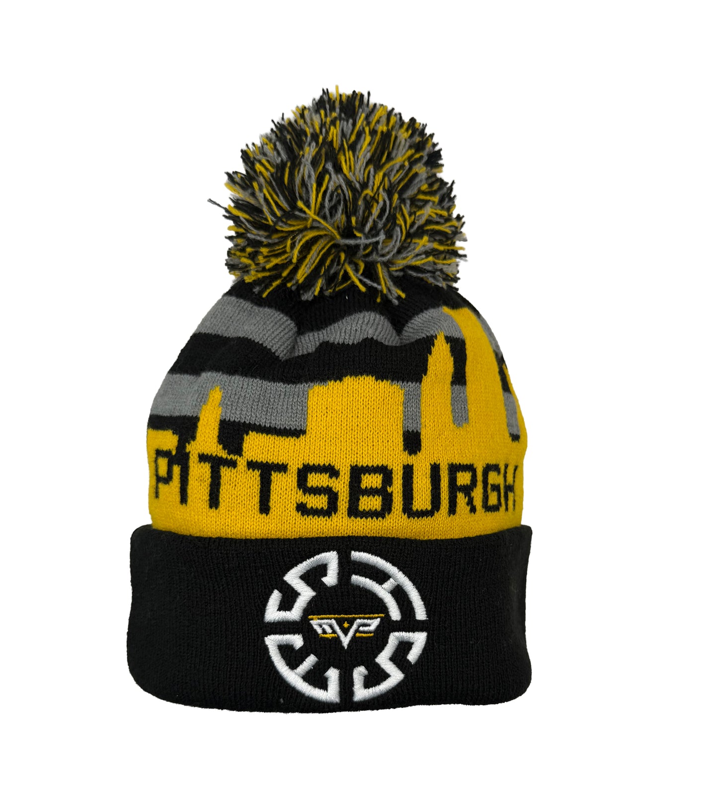 Pittsburgh Skyline Pom-Pom Beanie - (Toddler & Children Size)